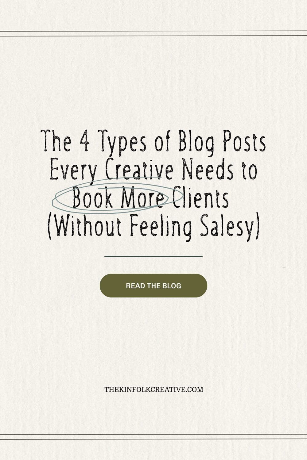 4 types of blogging content infographic by The Kinfolk Creative.