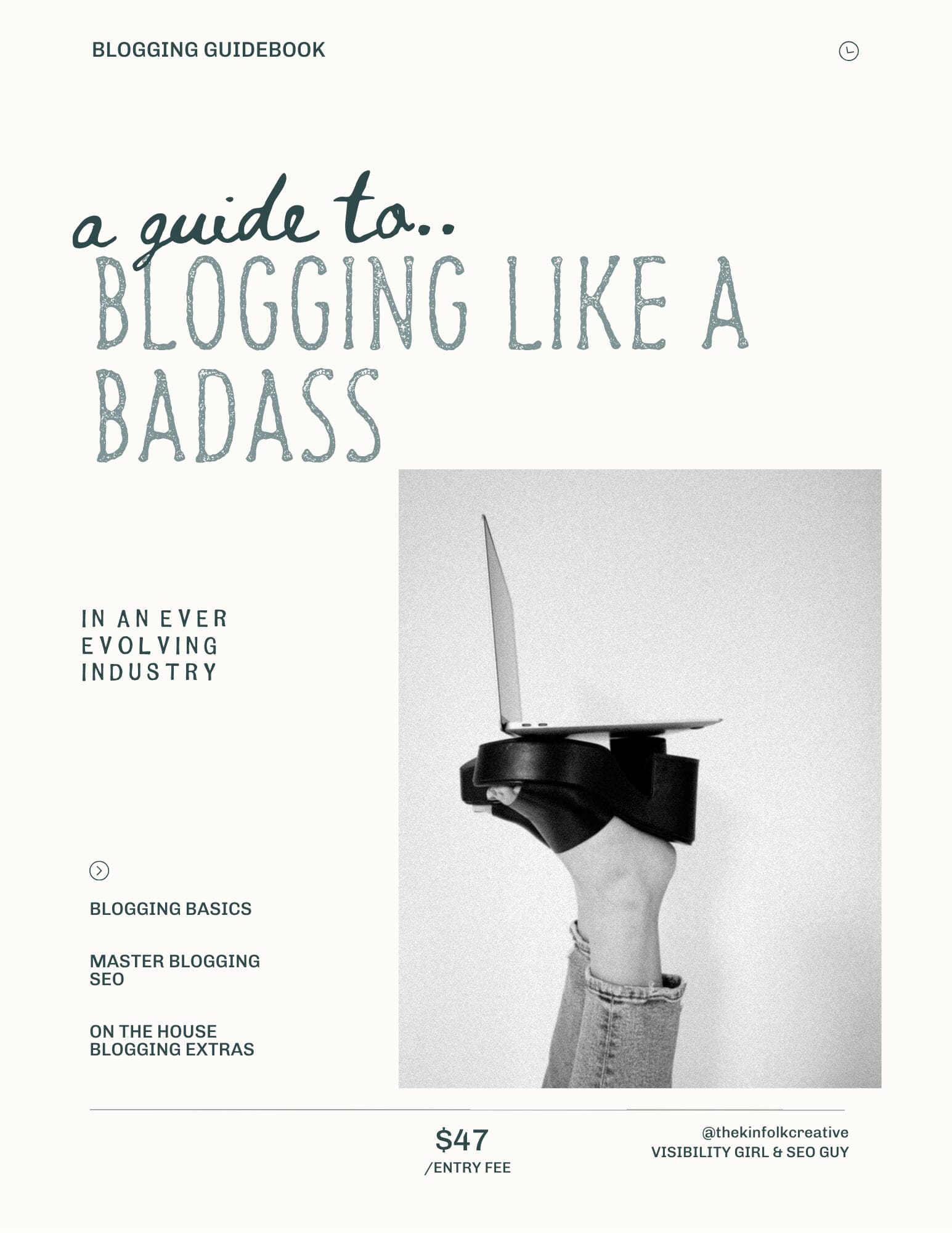 blogging like a badass infographic from the creatives community membership by the Kinfolk Creative