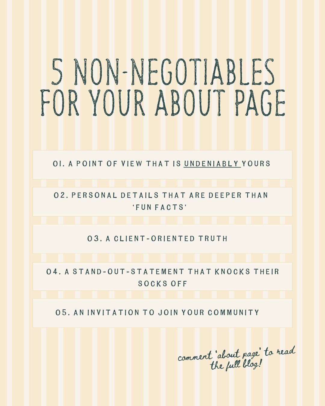 how to write an about page with the kinfolk creative 